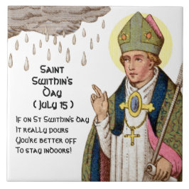 De dag van Sint-Swithun (bekend gedicht - korte ve Tegeltje