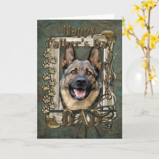 De Dag van vaders - de Poten van de Steen - Duitse Kaart (Gele Bloem)