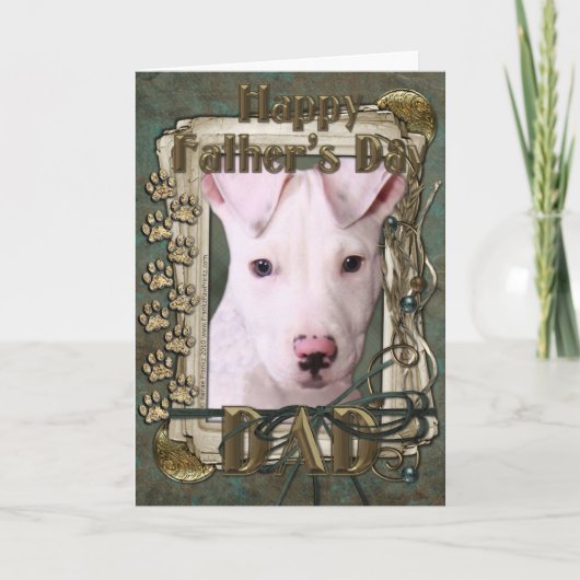 De Dag van vaders - de Poten van de Steen - Puppy Kaart (Voorkant)