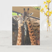 De Dag van vaders, giraffen, altijd kijkt omhoog Kaart (Gele Bloem)