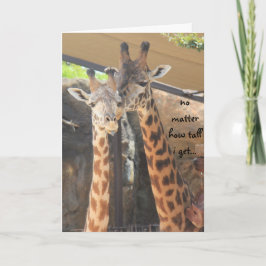 De Dag van vaders, giraffen, altijd kijkt omhoog Kaart