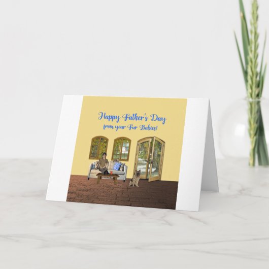 De Dag van vaders van de Babys van het Bont, Man Kaart (Voorkant)