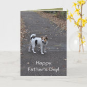 De Dag van vaders van de Hond Kaart (Gele Bloem)