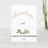 De Dag van Valentine:  Het Ketting van de parel Feestdagen Kaart (Achterkant)