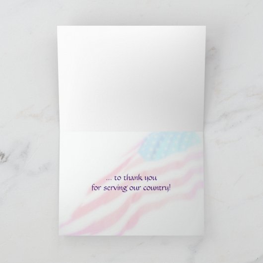 De Dag van veteranen, dankt u - Militair Wenskaart Bedankkaart (Binnen)