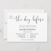 De dag voor bruiloft repetitie diner kaart (Voorkant)