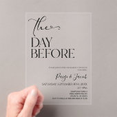 De dag voor bruiloft repetitie lunch acryl uitnodigingen (Insitu (Draagbaar))