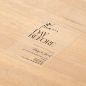 De dag voor bruiloft repetitie lunch acryl uitnodigingen (Laagn)