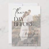 De dag voor bruiloft repetitie lunch kaart (Voorkant)