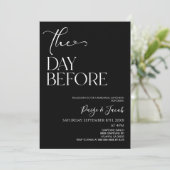 De dag voor bruiloft repetitie lunch kaart (Staand voorkant)