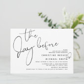 De dag voor de bruiloft, diner na de repetitie  kaart (Staand voorkant)