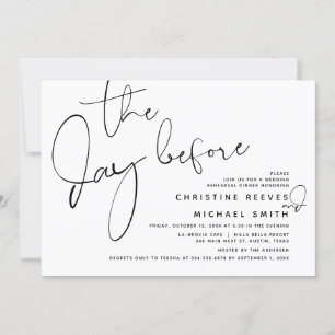 De dag voor de bruiloft, diner na de repetitie  kaart