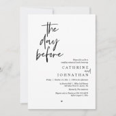 De dag voor de bruiloft, repetitie lunch kaart (Voorkant)