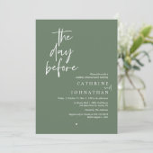 De dag voor de bruiloft, repetitie lunch kaart (Staand voorkant)