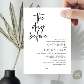 De dag voor de bruiloft, repetitie lunch kaart