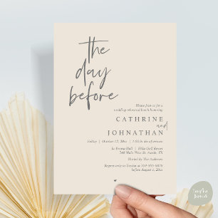 De dag voor de bruiloft, repetitie lunch kaart