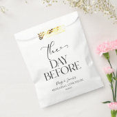 De dag voor de minimale bruiloft repetitie lunch bedankzakje (Gezegeld)