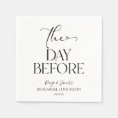 De dag voor de minimale bruiloft repetitie lunch servet (Voorkant)