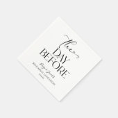 De dag voor de minimale bruiloft repetitie lunch servet (Hoek)