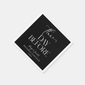 De dag voor de minimale bruiloft repetitie lunch servet (Hoek)