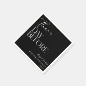 De dag voor de minimale bruiloft repetitie lunch servet (Hoek)