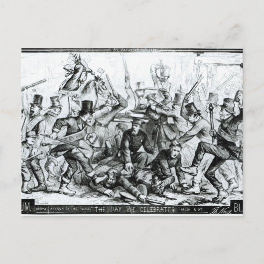 De dag waarop we vieren, uit 'Harpers Weekly' 1867 Briefkaart (Voorkant)