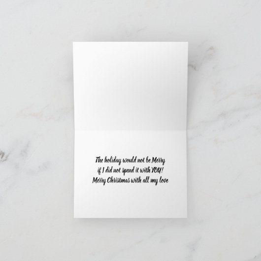 DE DAG ZOU NIET MEER ZIJN ZONDER "U" FEESTDAGEN KAART (Binnen)