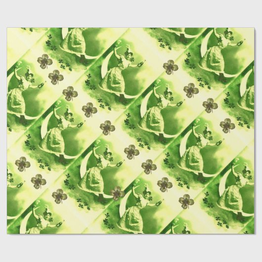 DE DAGDAG VAN DE ST-PATRICK MET SHAMROCKS CADEAUPAPIER (Vlak)