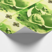 DE DAGDAG VAN DE ST-PATRICK MET SHAMROCKS CADEAUPAPIER (Hoek)