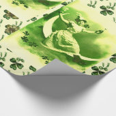 DE DAGDAG VAN DE ST-PATRICK MET SHAMROCKS CADEAUPAPIER (Hoek)