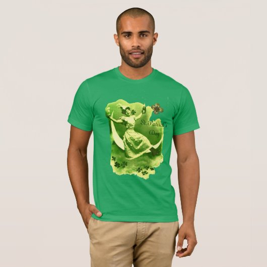 DE DAGDAG VAN DE ST-PATRICK MET SHAMROCKS MONOGRAM T-SHIRT (Voorkant volledig)