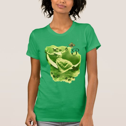 DE DAGDAG VAN DE ST-PATRICK MET SHAMROCKS MONOGRAM T-SHIRT (Voorkant)
