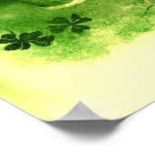 DE DAGDAG VAN DE ST-PATRICK MET SHAMROCKS POSTER (Hoek)