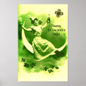 DE DAGDAG VAN DE ST-PATRICK MET SHAMROCKS POSTER (Voorkant)