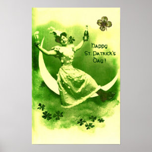 DE DAGDAG VAN DE ST-PATRICK MET SHAMROCKS POSTER