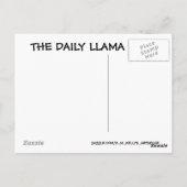 DE DAGELIJKSE LAMA BRIEFKAART (Achterkant)
