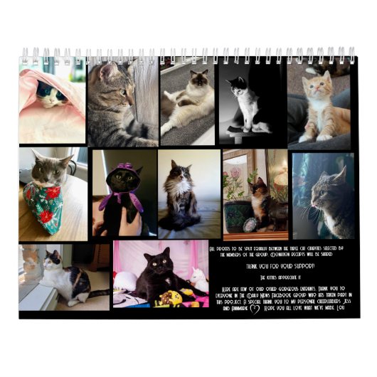 De dagelijkse mews, Cat Charity Kalender 2025 (Achterkant)