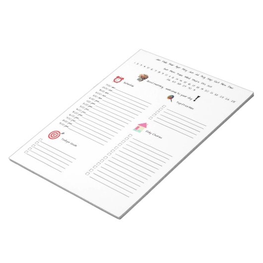 De dagelijkse planner notitieblok (Schuin)