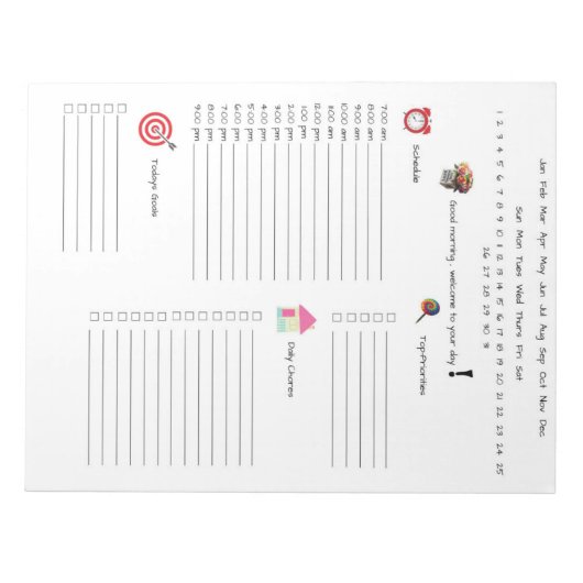 De dagelijkse planner notitieblok (Voorkant)