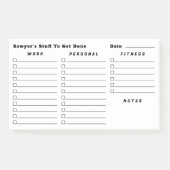 De dagelijkse planningschecklists van het Witte Ma Post-it® Notes (Voorkant)