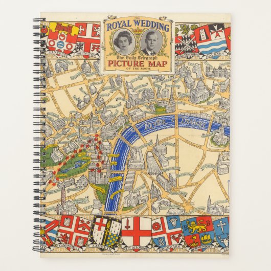 De dagelijkse Telegraph-kaart van de Royal Wedding Planner (Voorkant)