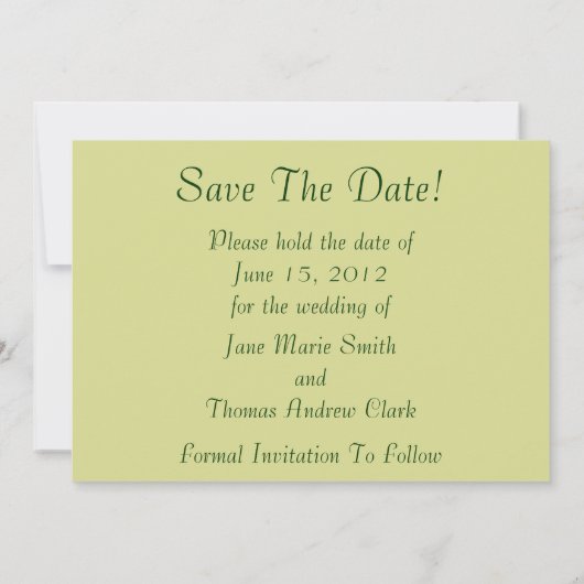 De dagen bewaren de Datum Save The Date (Achterkant)