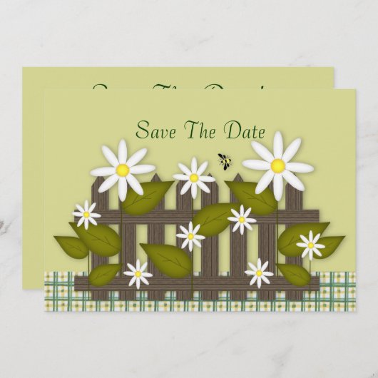 De dagen bewaren de Datum Save The Date (Voorkant / Achterkant)