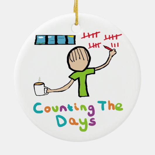 De dagen tellen keramisch ornament (Achterkant)