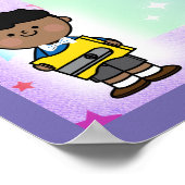 De dagen van de week kleurrijk leren poster (Hoek)