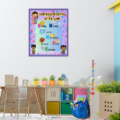 De dagen van de week kleurrijk leren poster