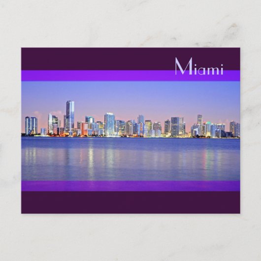 De dageraad van de Magische Stad: Miami, Florida Briefkaart (Voorkant)