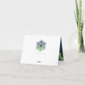 De Dageraad van Wonderlad van de winter dankt u Bedankkaart (Achterkant)