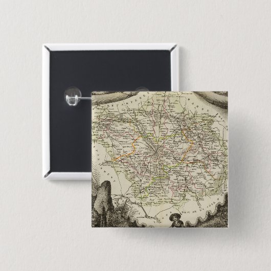 De dageraad vierkante button 5,1 cm (Voorkant /achterkant)