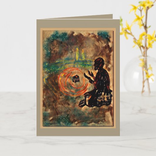 De dagkaart van de Ramadan Kaart (Gele Bloem)